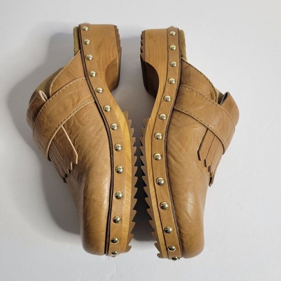 KELSI DAGGER Leather Hobby Studded Clogs Women Size 5.5 - Picture 10 of 14